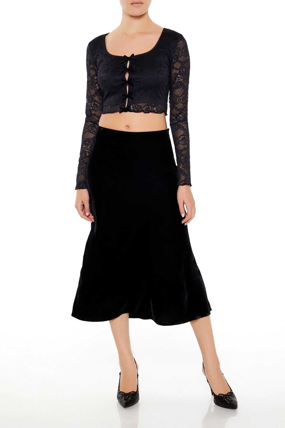 Lace Bow Crop Top