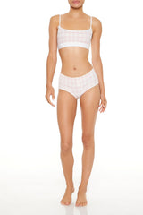 Seamless Plaid Bow Shortie Panties