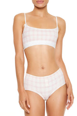 Seamless Plaid Bow Shortie Panties