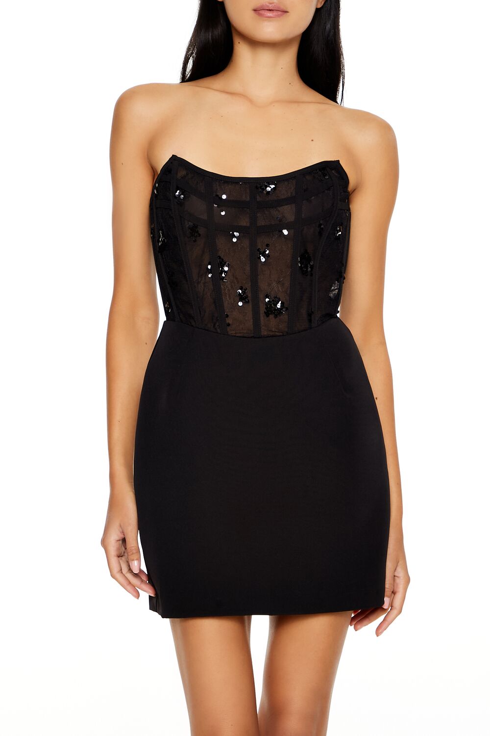 Sequin Corset Mini Tube Dress