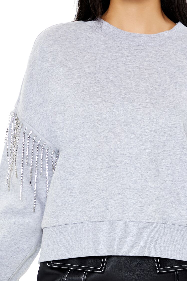Rhinestone Fringe Pullover