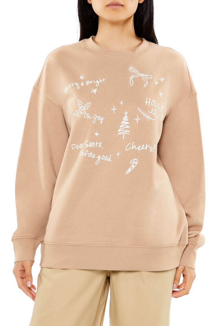 Christmas Doodle Fleece Pullover
