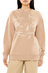 Christmas Doodle Fleece Pullover