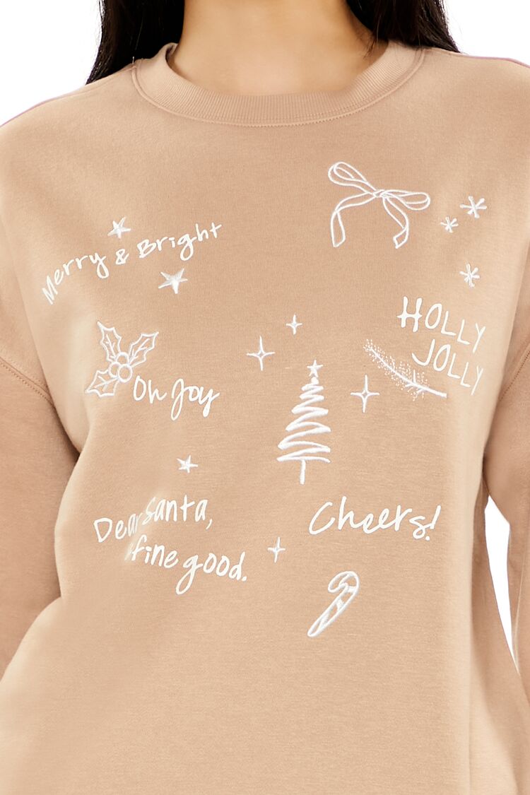 Christmas Doodle Fleece Pullover