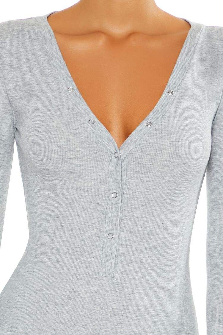Fitted Ribbed Knit Pajama Romper