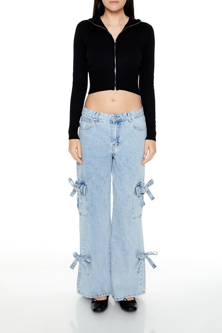 Cropped Zip-Up Sweater