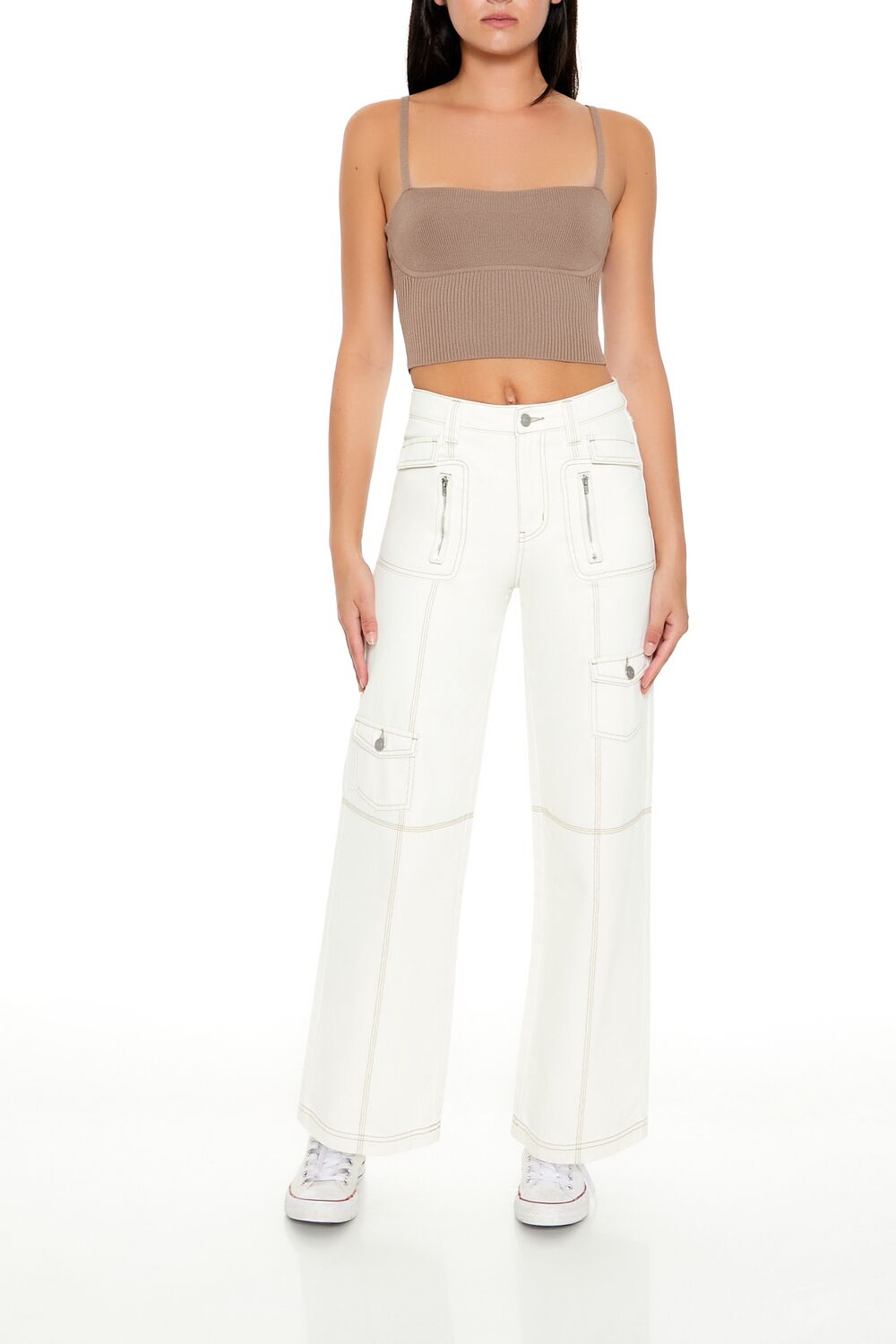 Sweater-Knit Cropped Cami