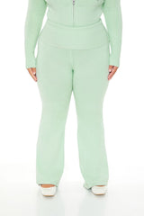 Plus Size Sweater-Knit Flare Pants