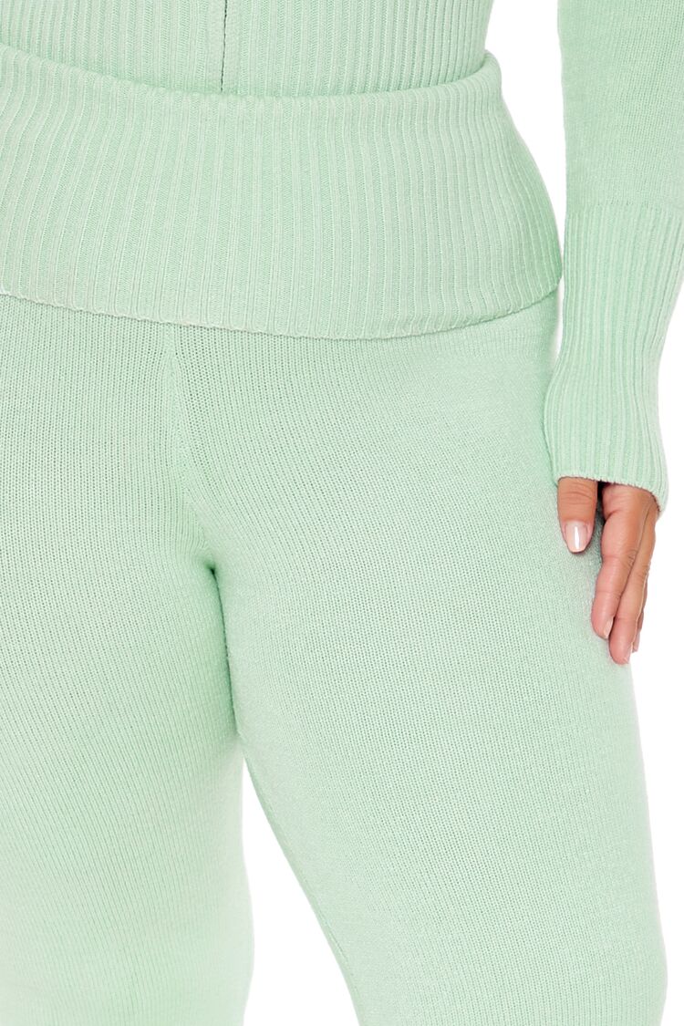 Plus Size Sweater-Knit Flare Pants