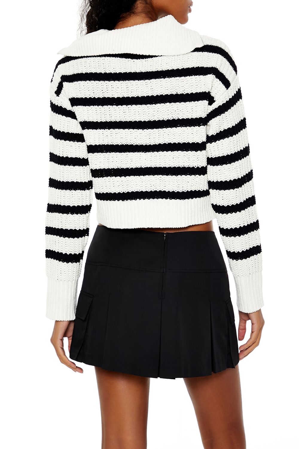 Striped Half-Zip Sweater