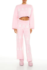 Fair Isle Wide-Leg Pajama Pants