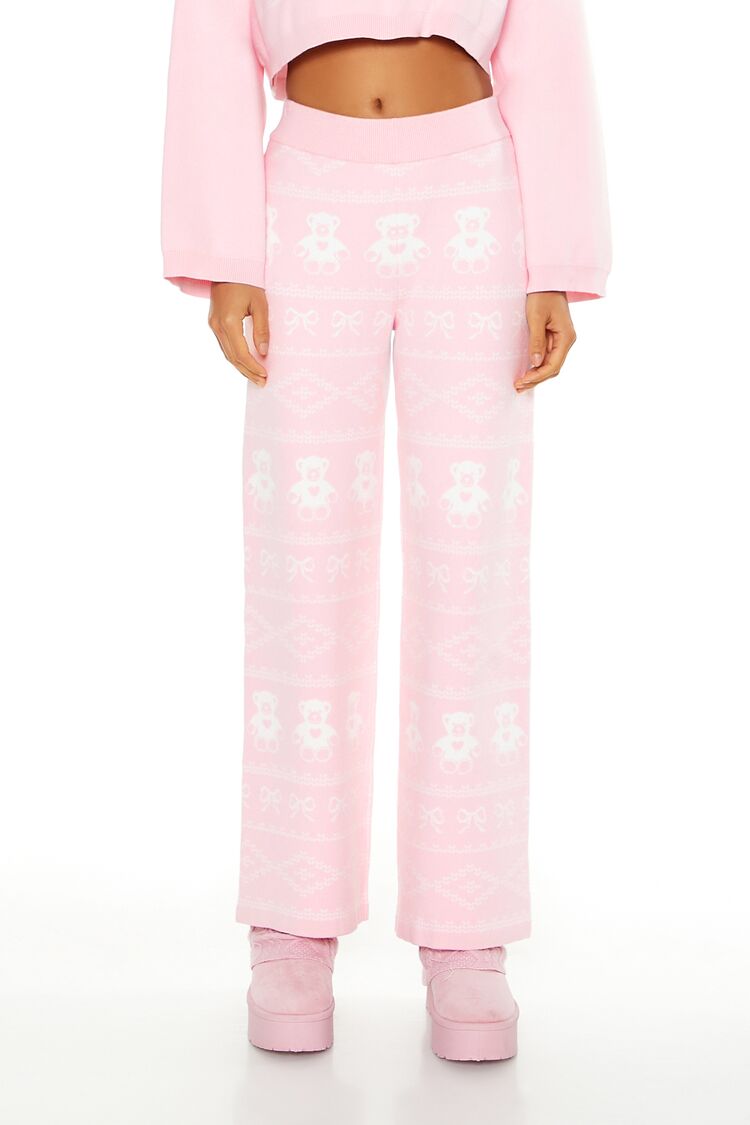 Fair Isle Wide-Leg Pajama Pants