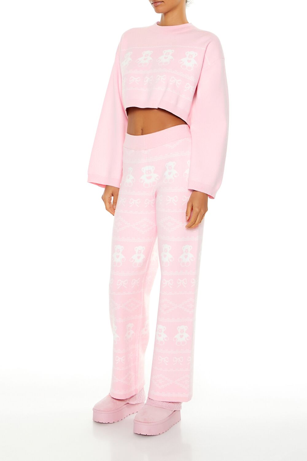Fair Isle Wide-Leg Pajama Pants