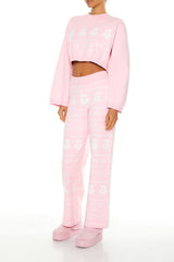 Fair Isle Wide-Leg Pajama Pants