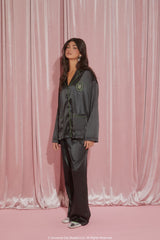 Wicked Satin Pajama Shirt & Shorts Set