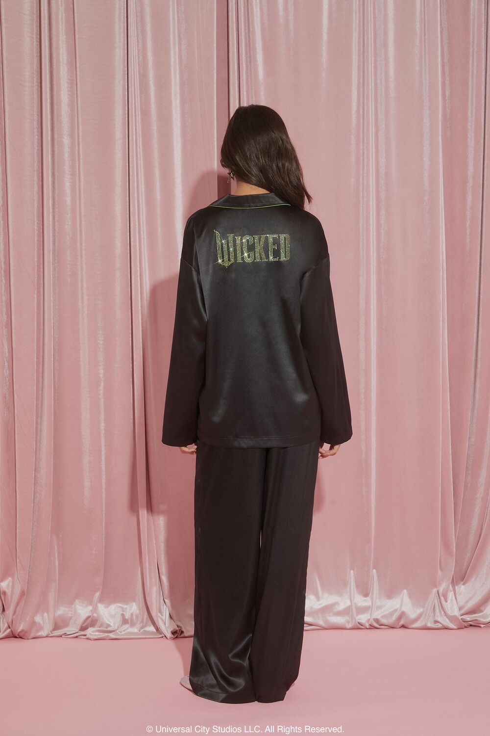Wicked Satin Pajama Shirt & Shorts Set