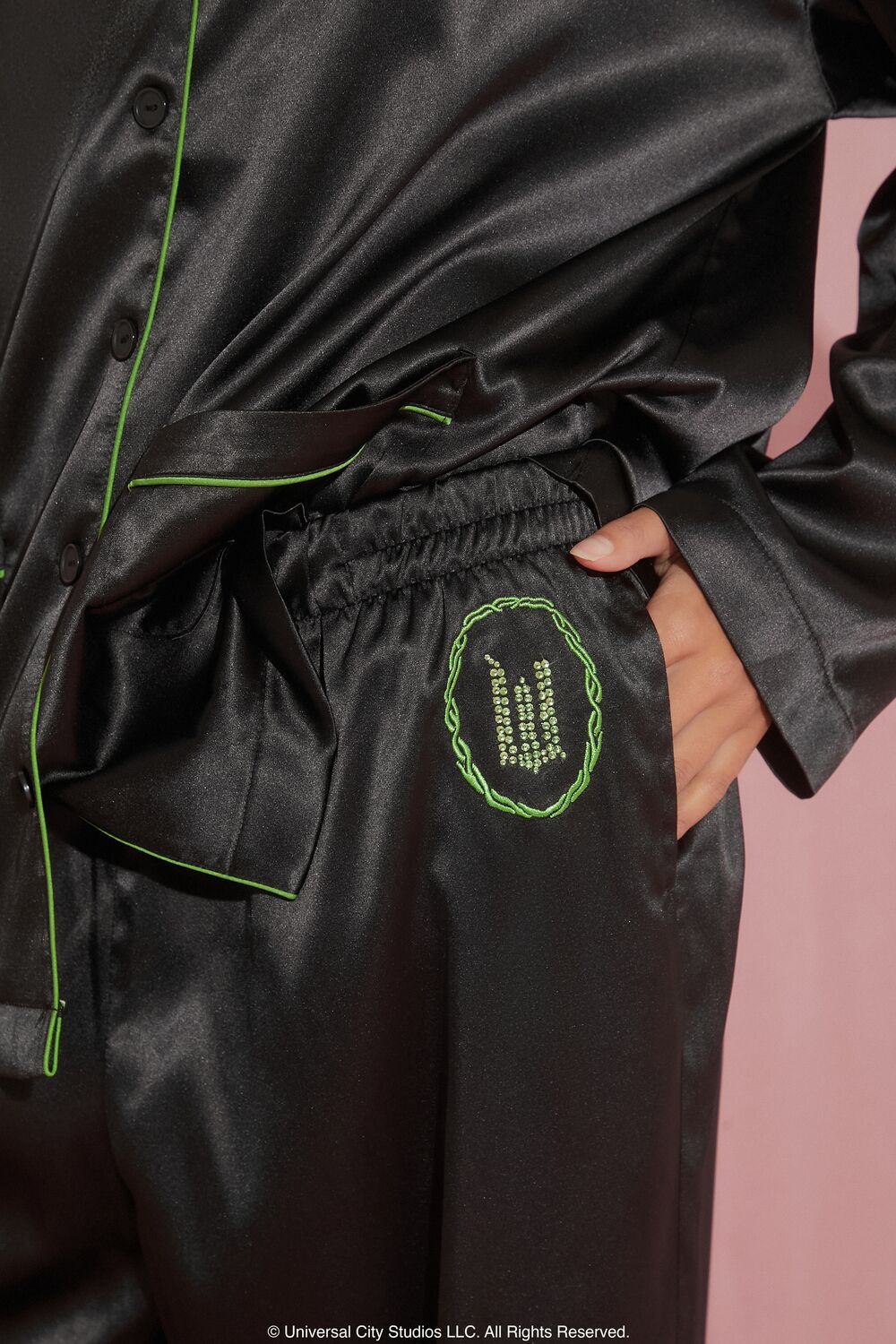 Wicked Satin Pajama Shirt & Shorts Set