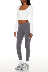 Heathered Mid-Rise Leggings