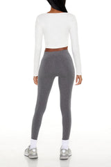 Heathered Mid-Rise Leggings