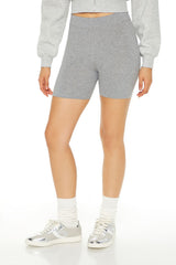 Heather Knit Biker Shorts