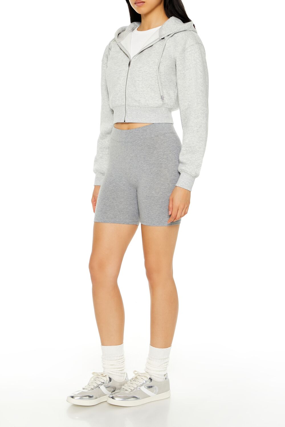 Heather Knit Biker Shorts
