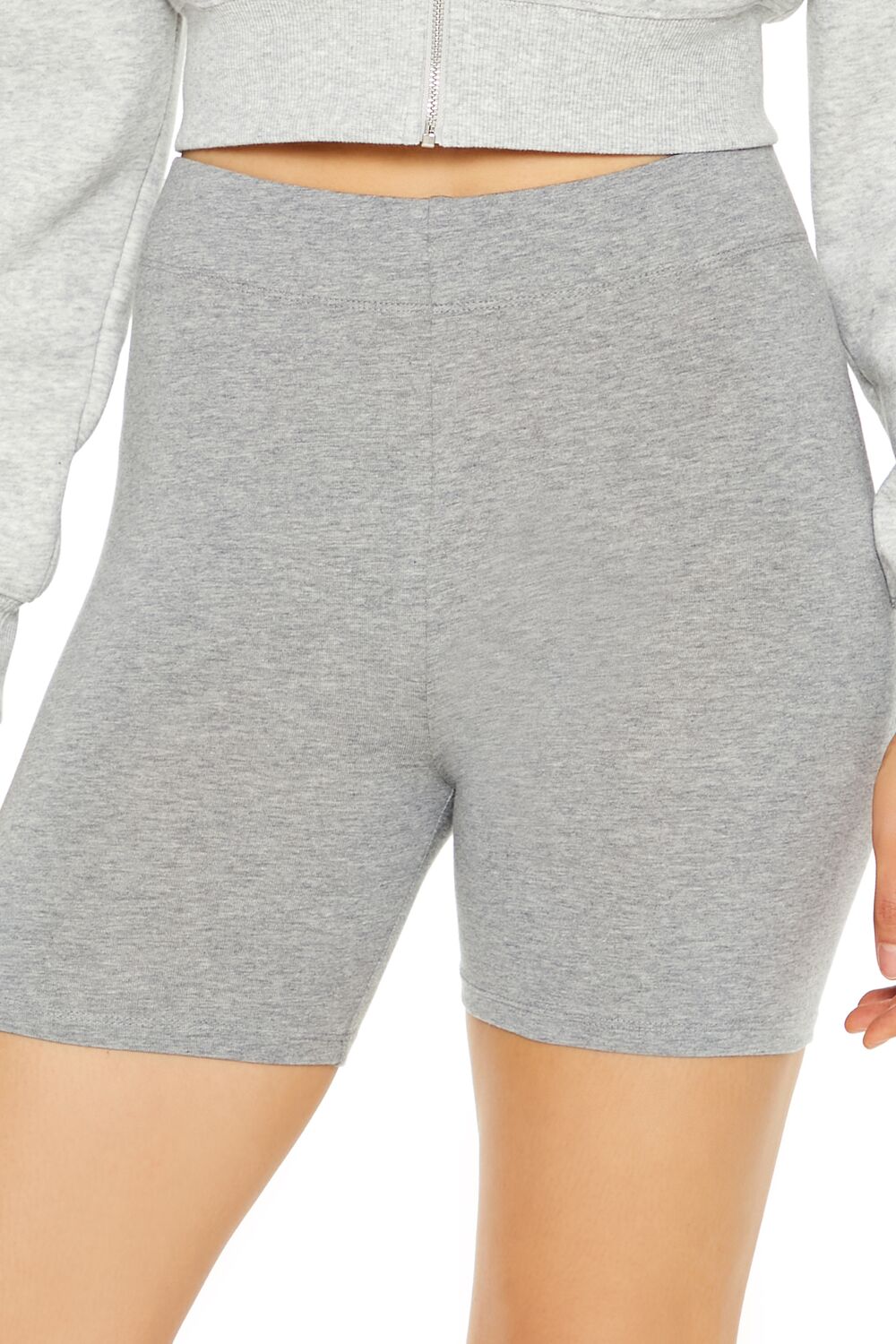 Heather Knit Biker Shorts
