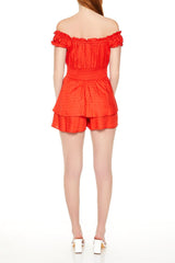 Layered Off-the-Shoulder Romper