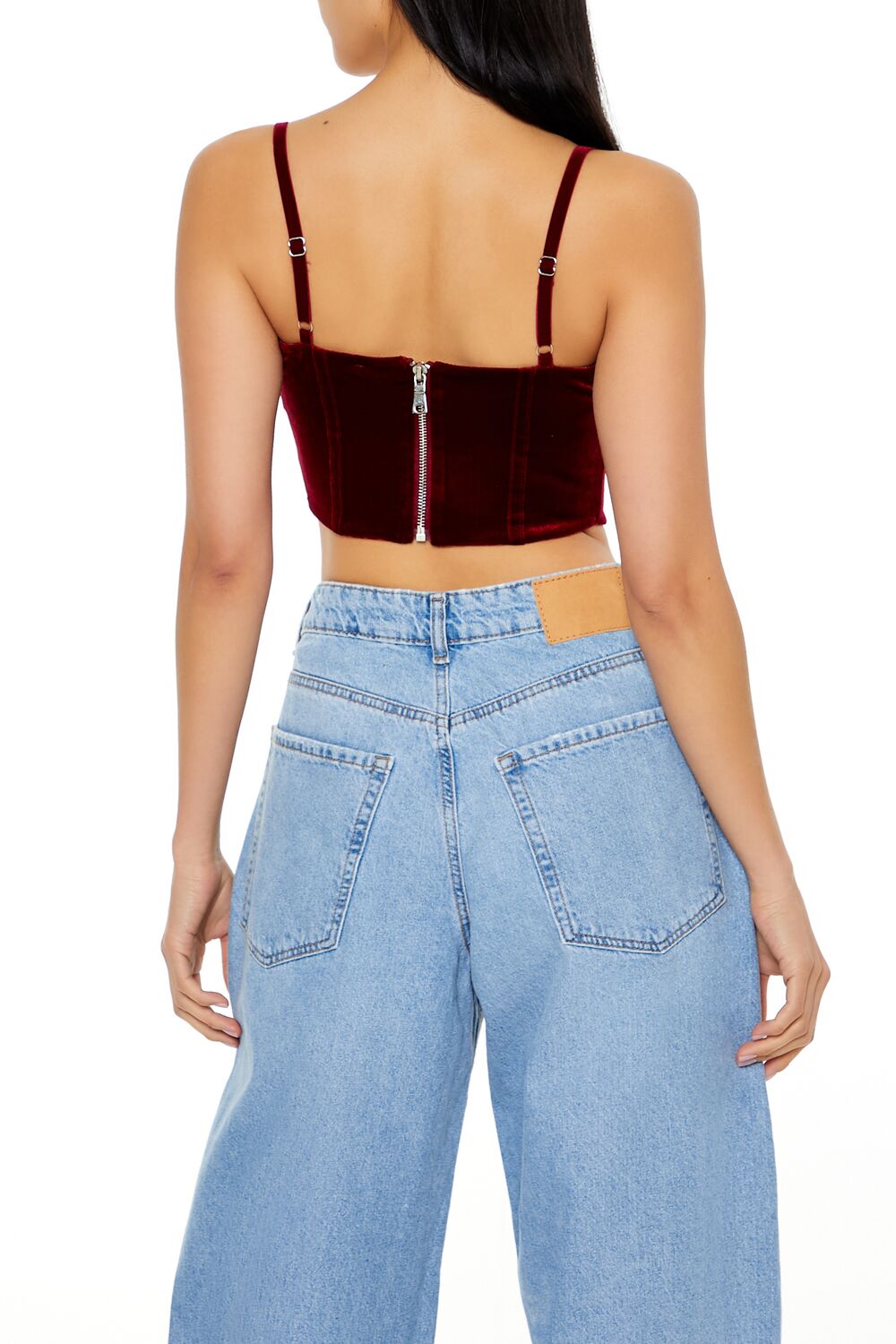 Velvet Bustier Cropped Cami