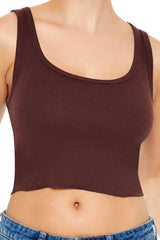 Cotton-Blend Cropped Tank Top