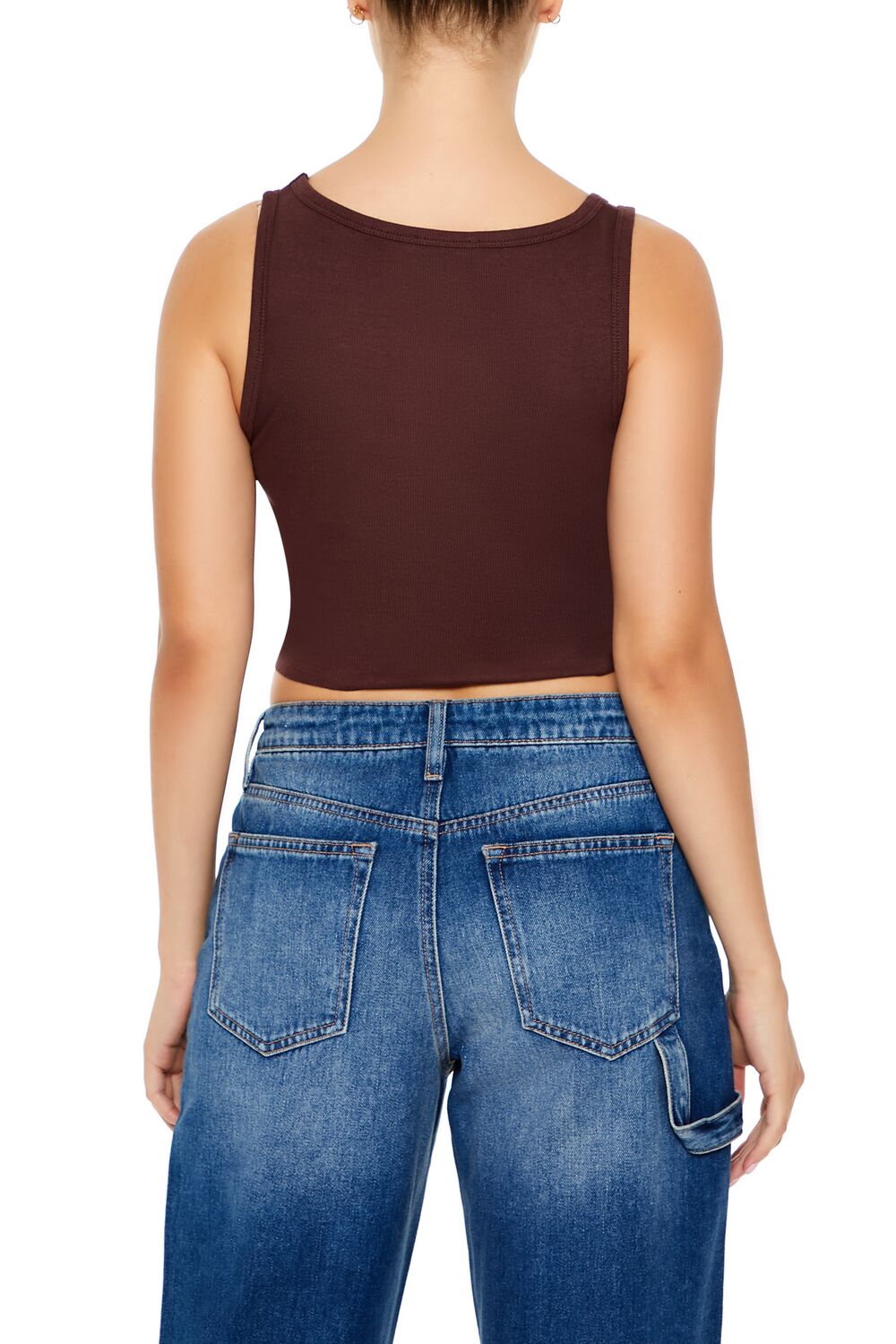 Cotton-Blend Cropped Tank Top