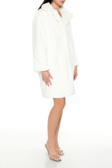 Faux Fur Open-Front Longline Coat