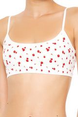 Seamless Rose Print Bralette