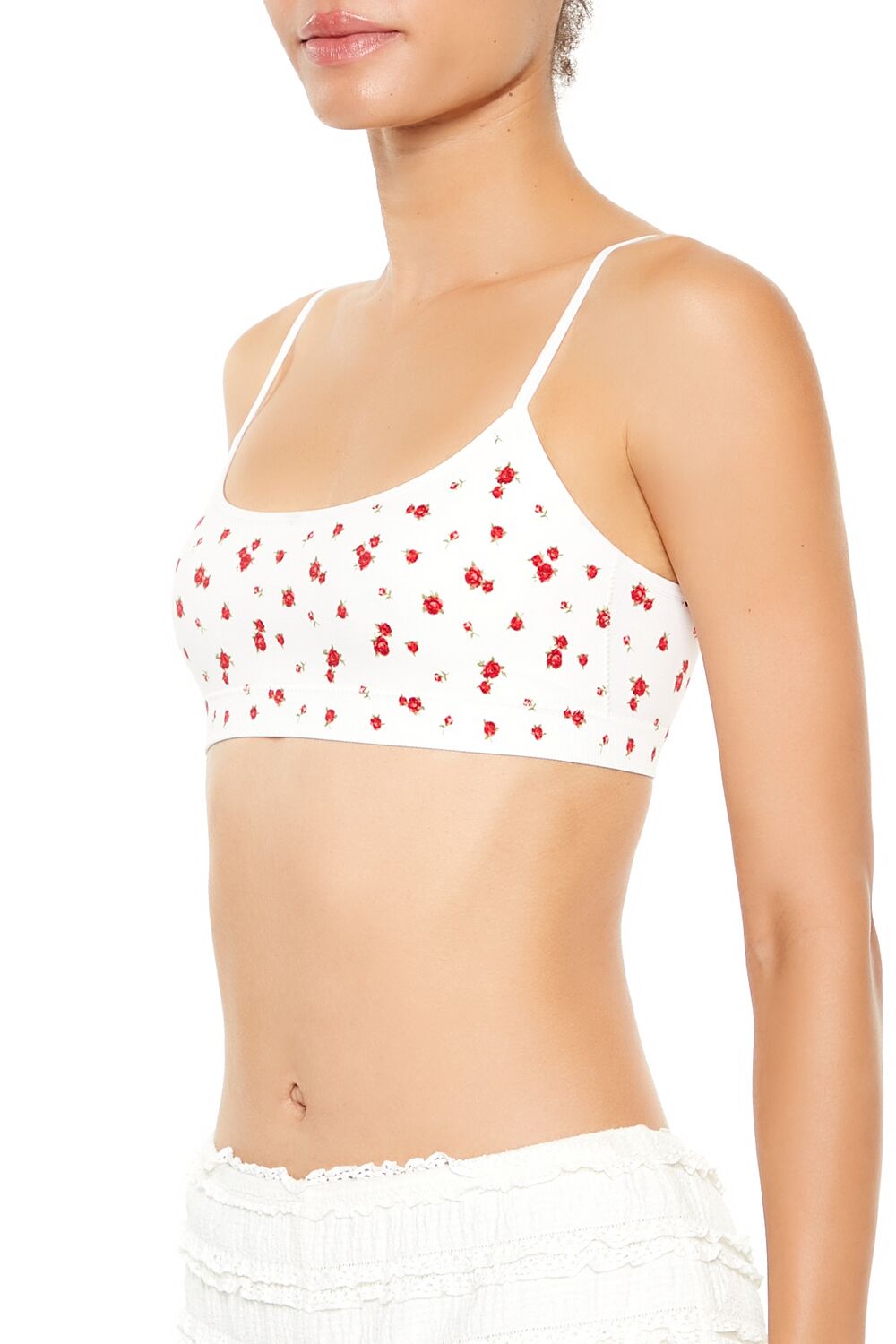 Seamless Rose Print Bralette