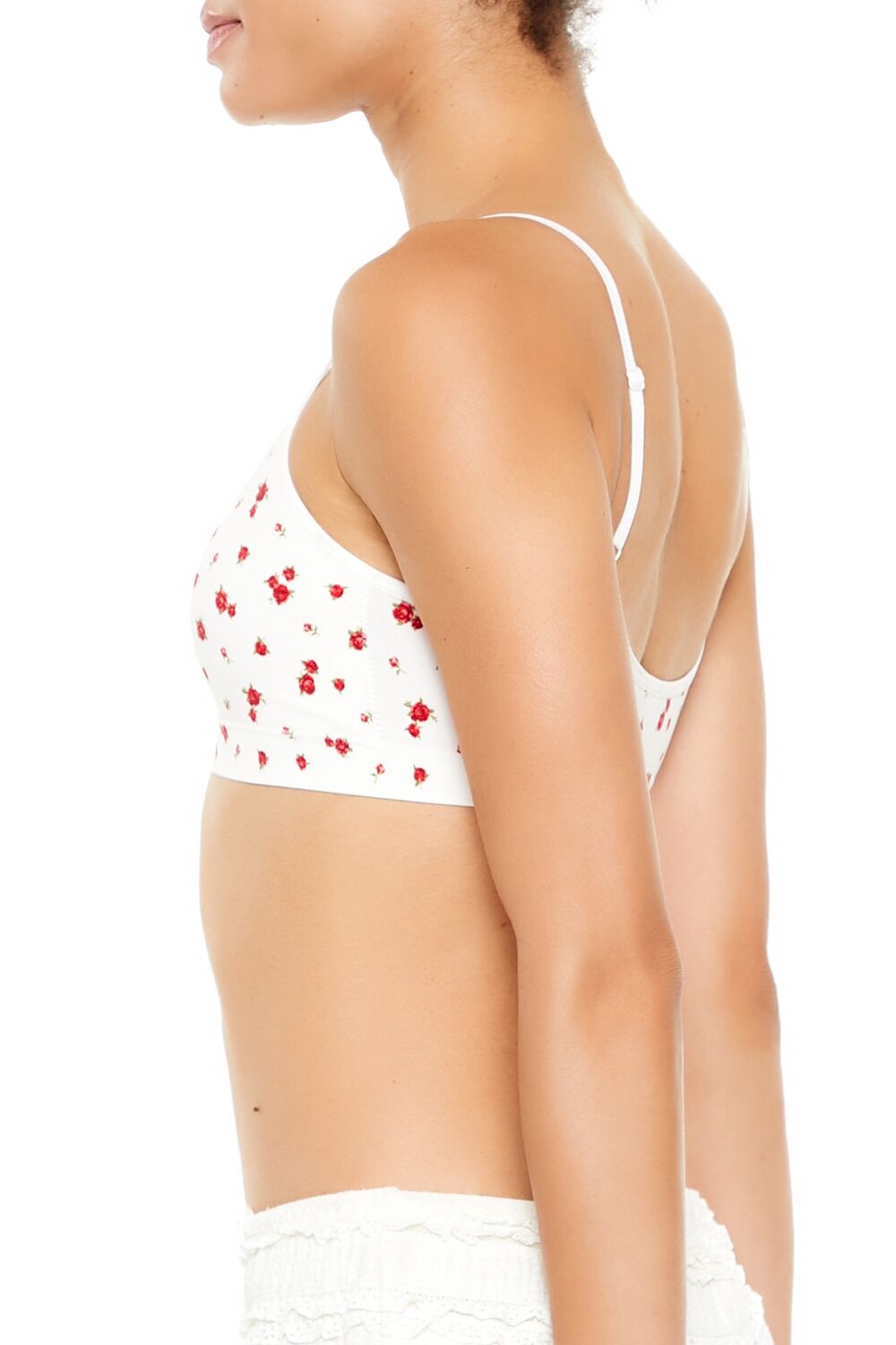 Seamless Rose Print Bralette