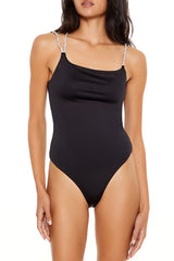 Contour Sculpt Metallic-Strap Bodysuit