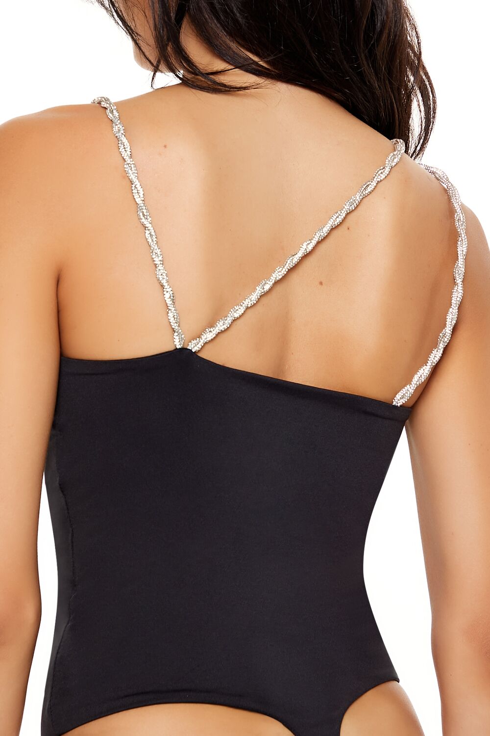 Contour Sculpt Metallic-Strap Bodysuit