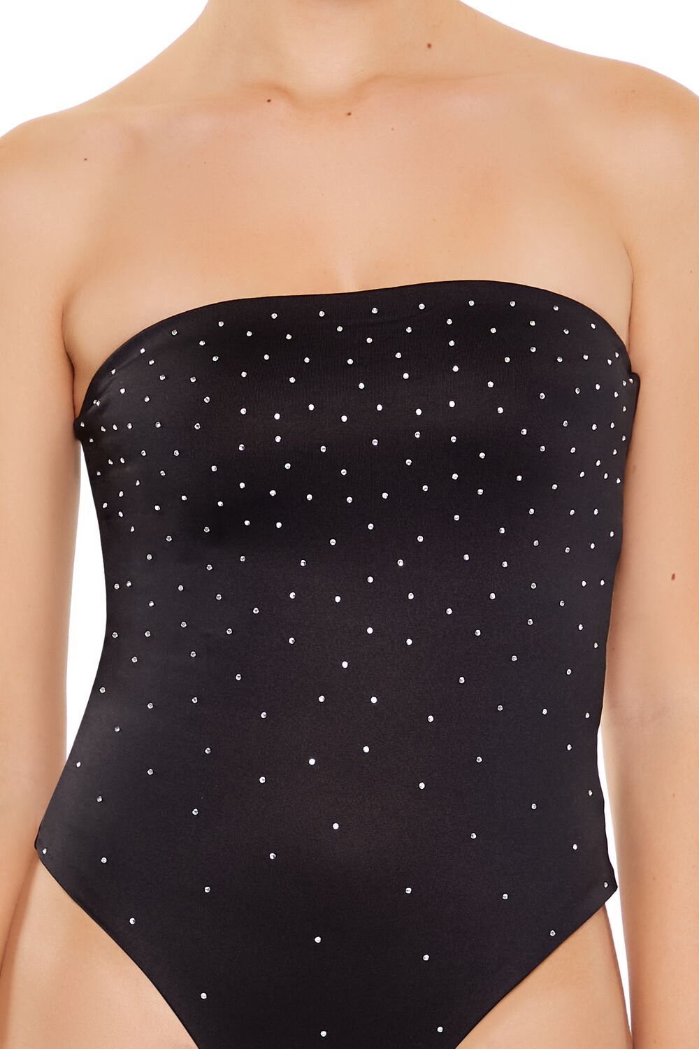 Contour Sculpt Rhinestone Tube Bodysuit