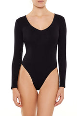 Fitted V-Neck Bodysuit