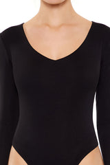 Fitted V-Neck Bodysuit