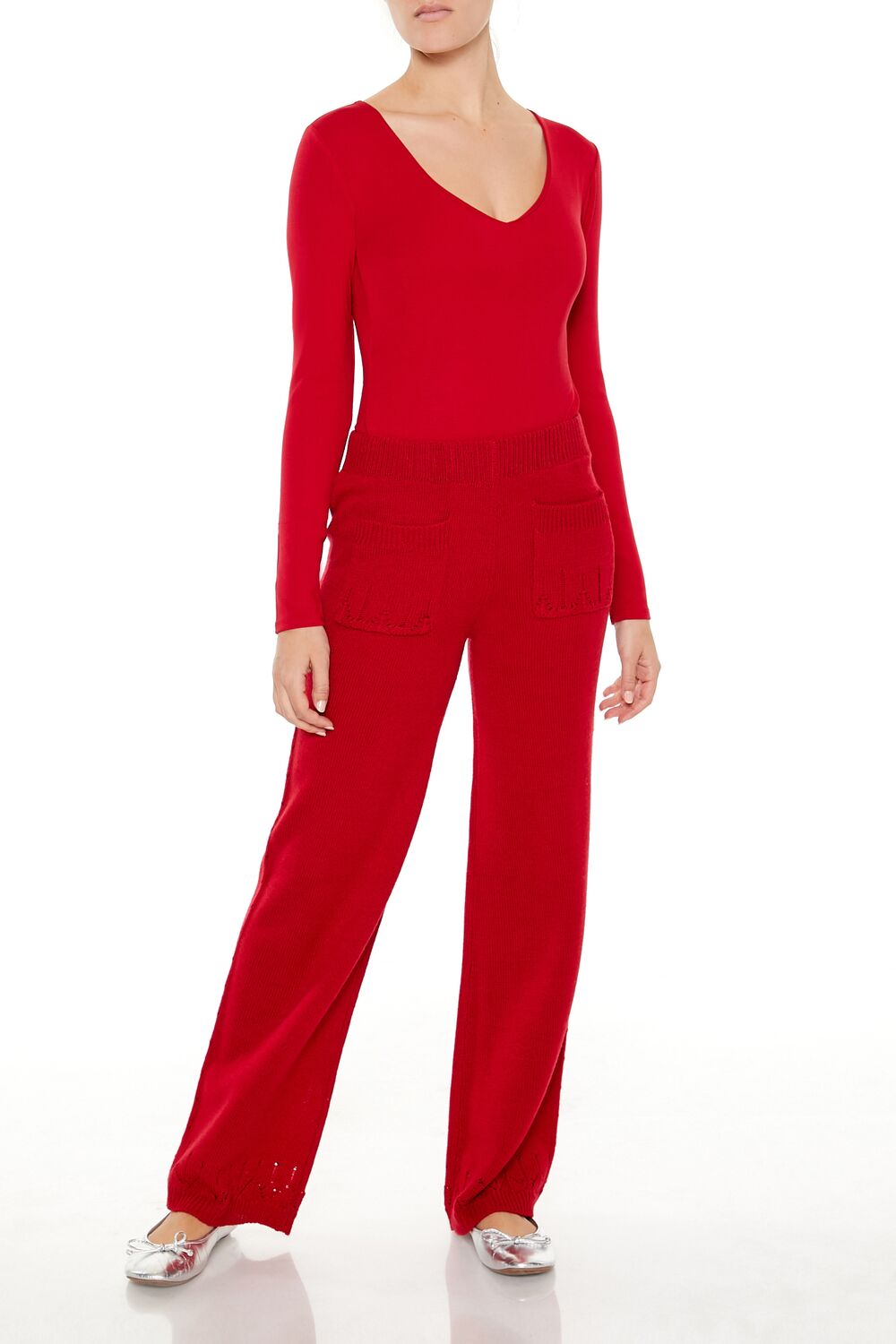 Fitted V-Neck Bodysuit