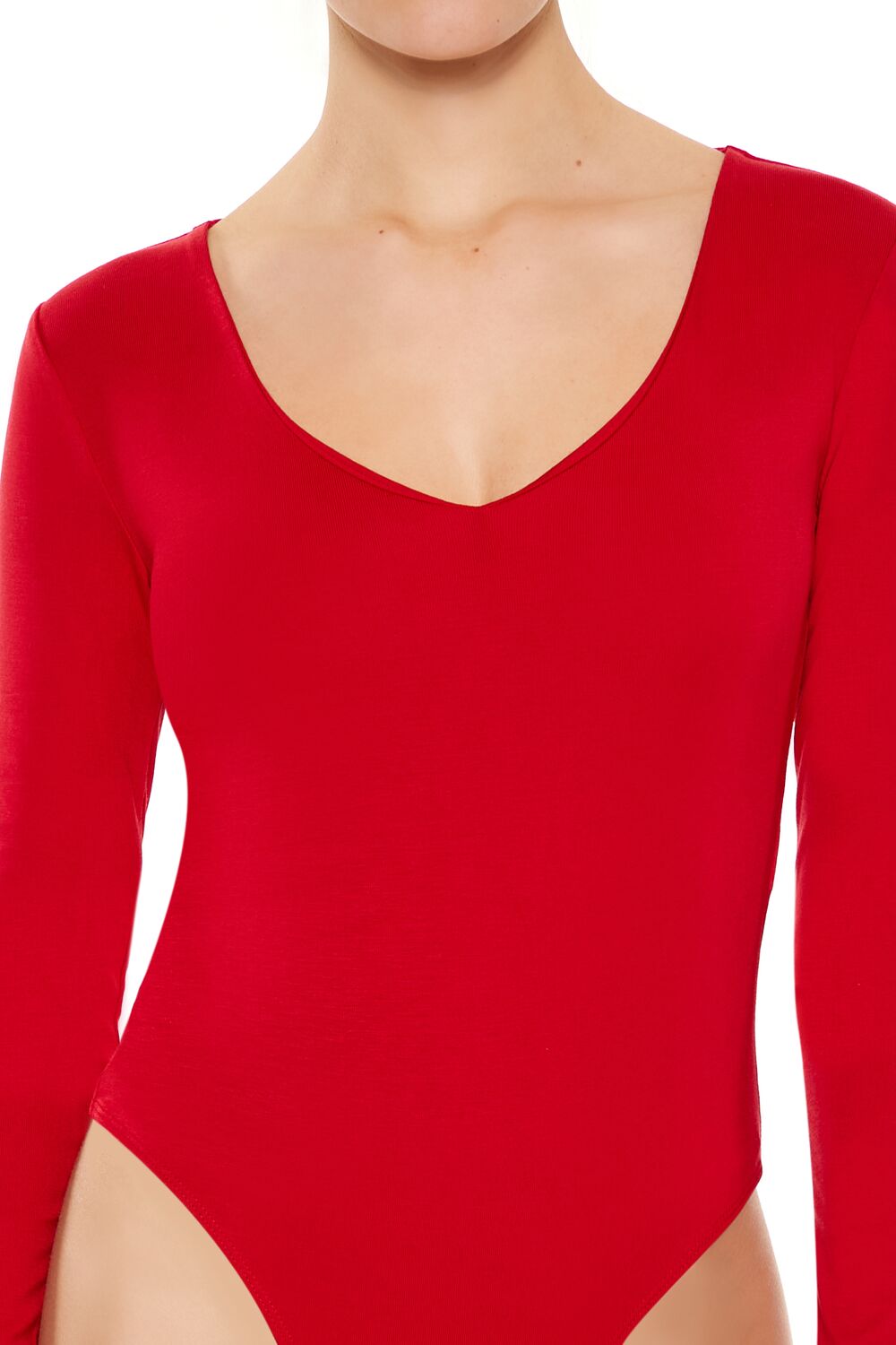 Fitted V-Neck Bodysuit
