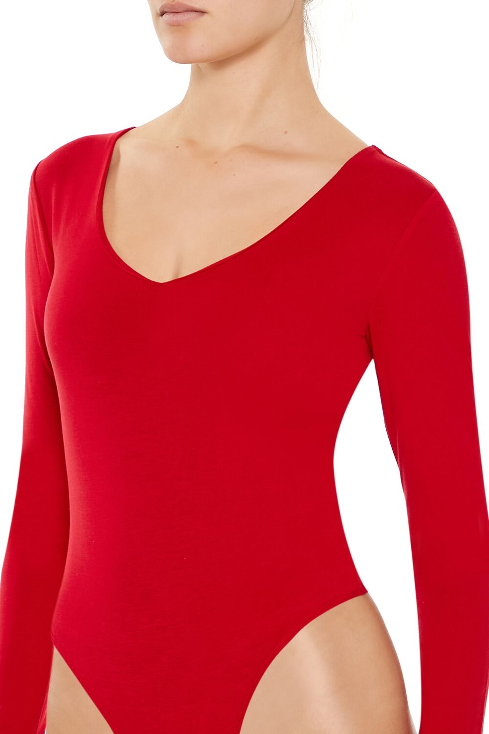 Fitted V-Neck Bodysuit