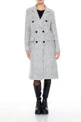 Herringbone Double-Breasted Coat