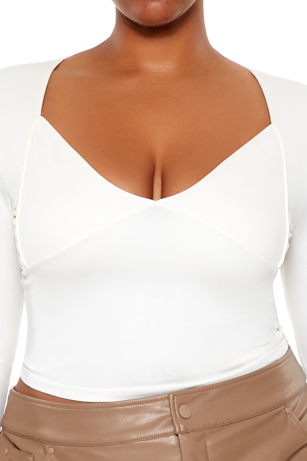 Plus Size Seamless Long-Sleeve Top