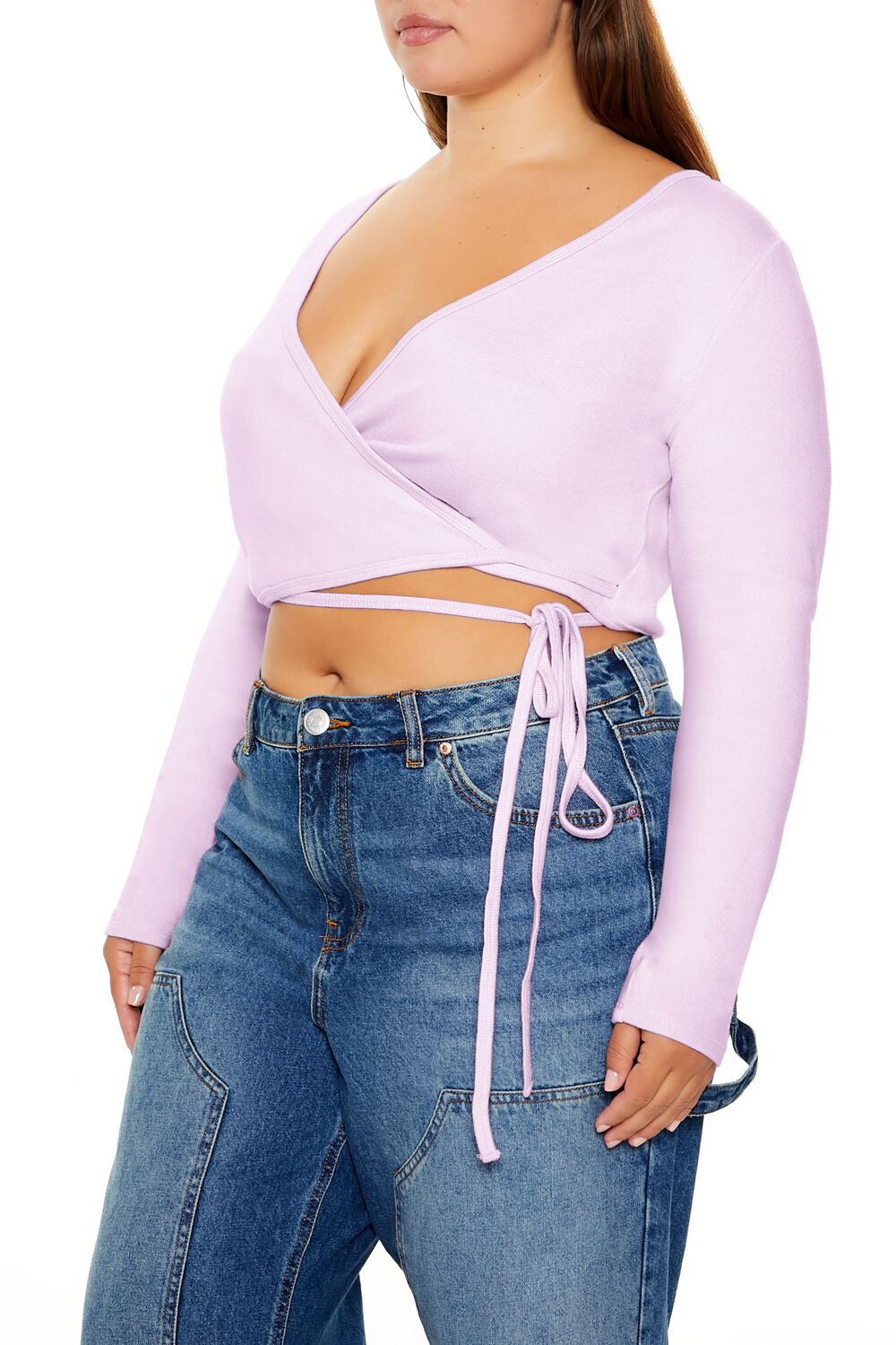 Plus Size Wrap Crop Top