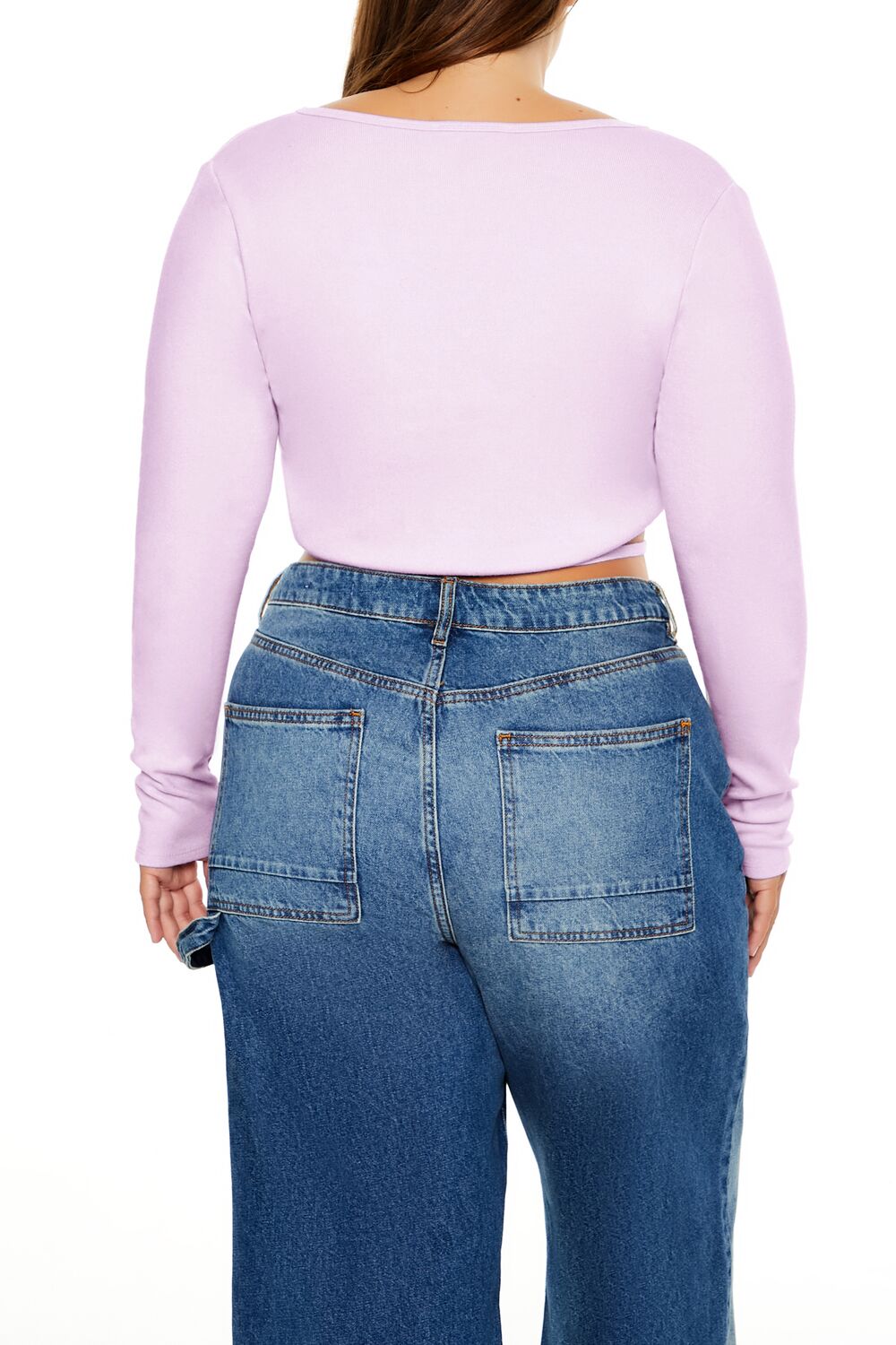 Plus Size Wrap Crop Top