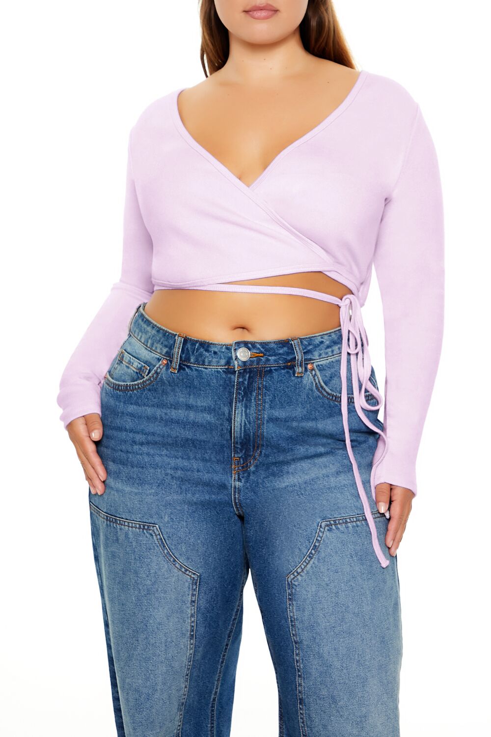 Plus Size Wrap Crop Top