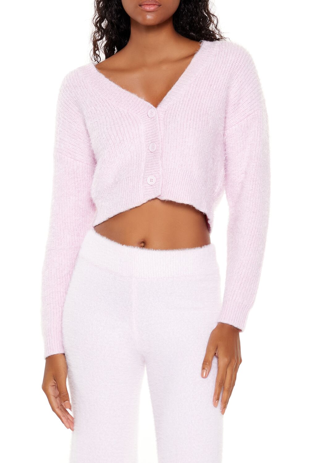 Fuzzy Knit Cardigan Sweater