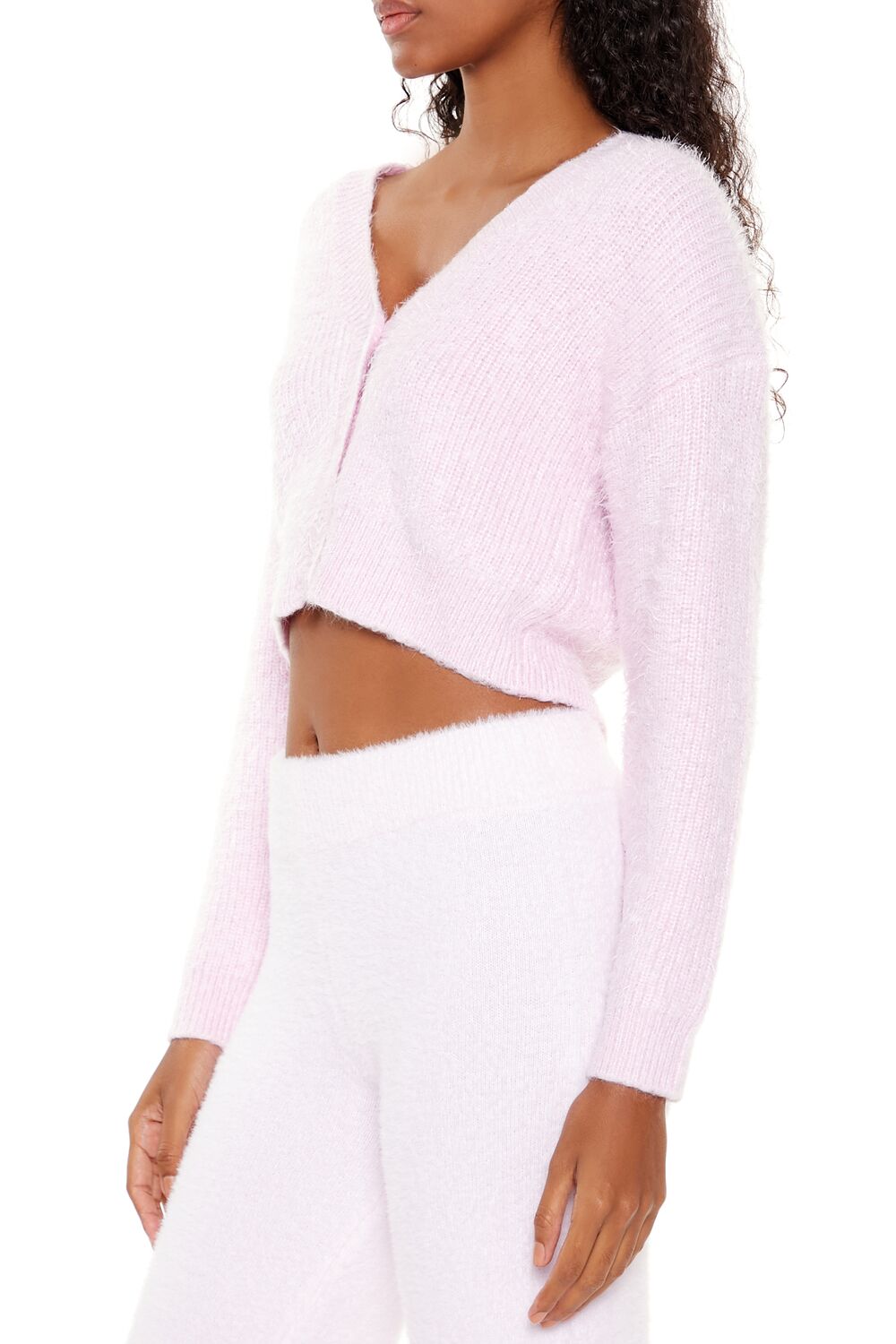 Fuzzy Knit Cardigan Sweater