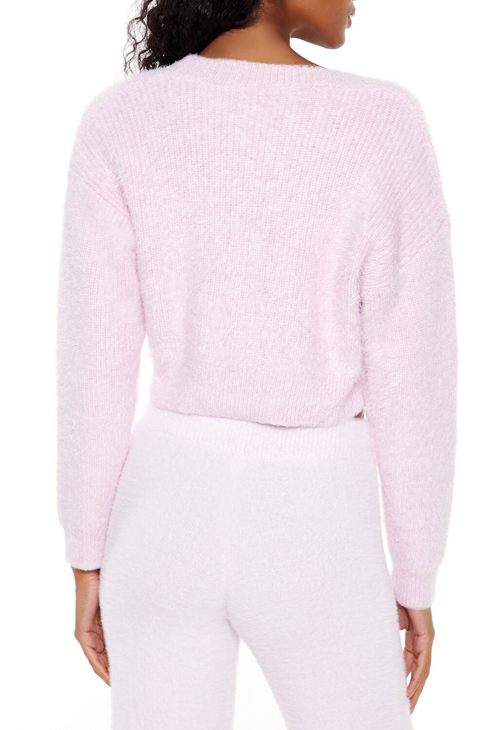 Fuzzy Knit Cardigan Sweater